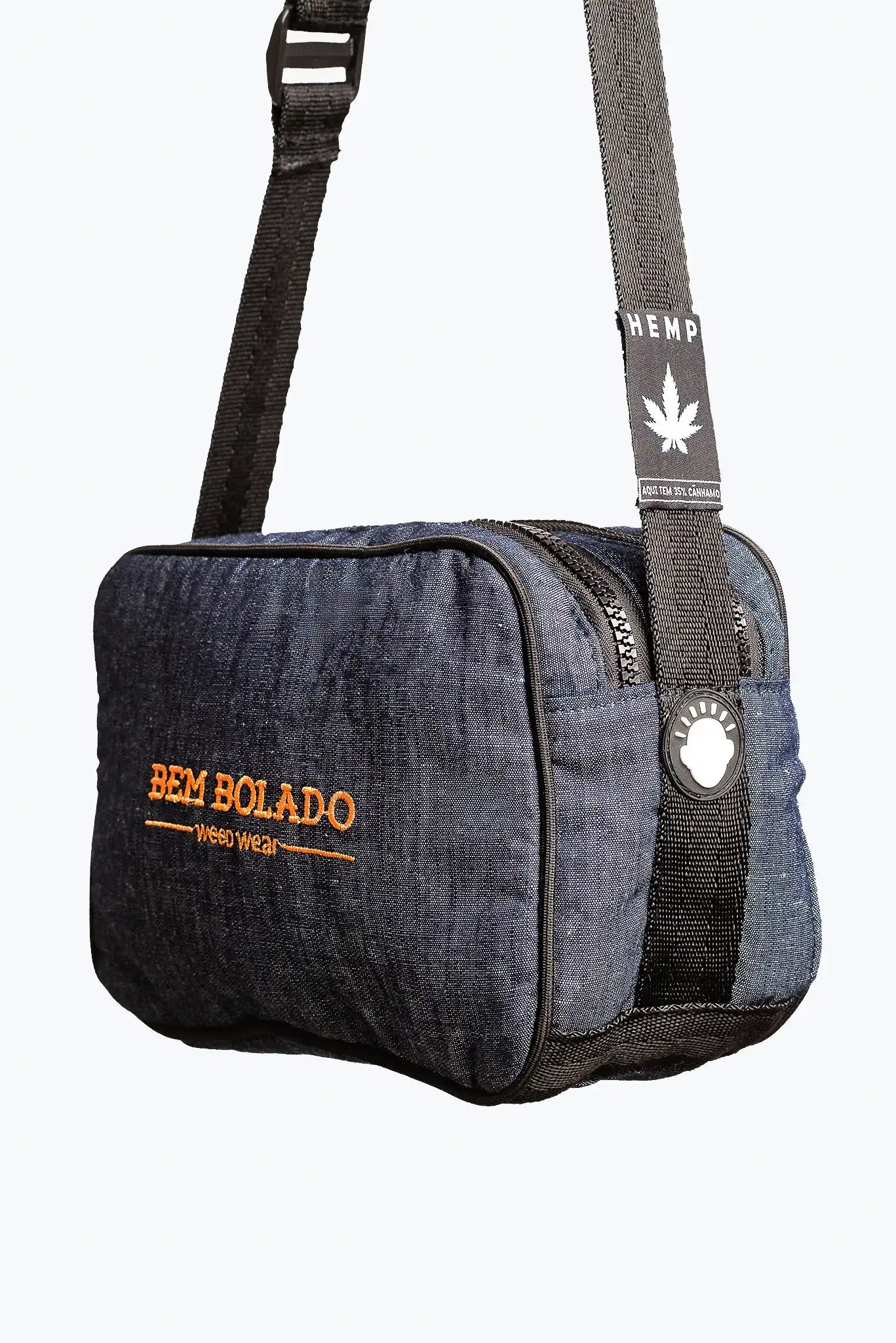 Bolsa Bem Bolado Ziper Duplo Cânhamo Jeans