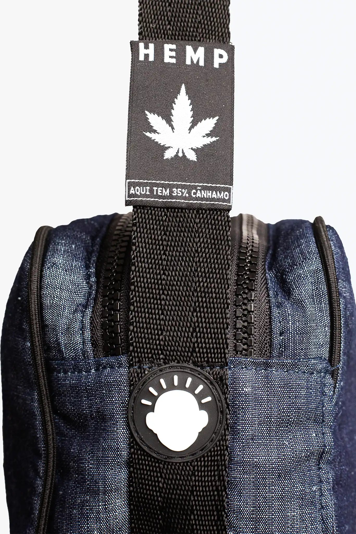 Bolsa Bem Bolado Ziper Duplo Cânhamo Jeans